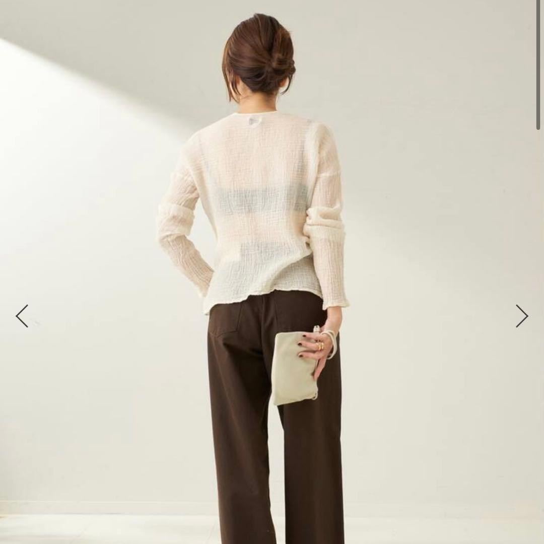 プラージュ アトリエフランセ 別注 ホワイトA Vネック ブラウス