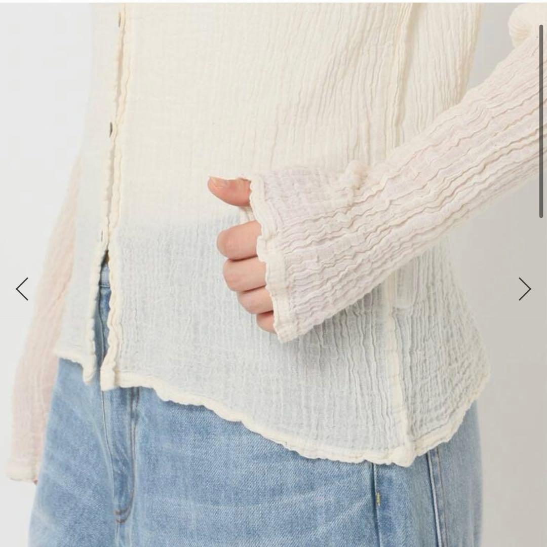 プラージュ アトリエフランセ 別注 ホワイトA Vネック ブラウス