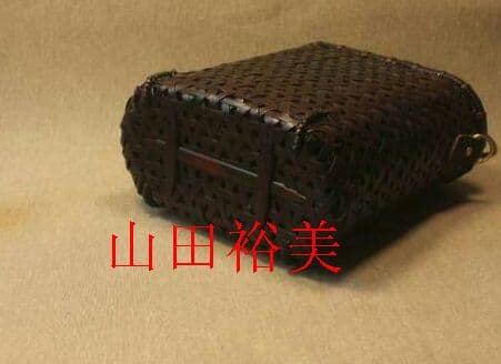 竹編みバッグ 古風  収納ケース職人手作り}