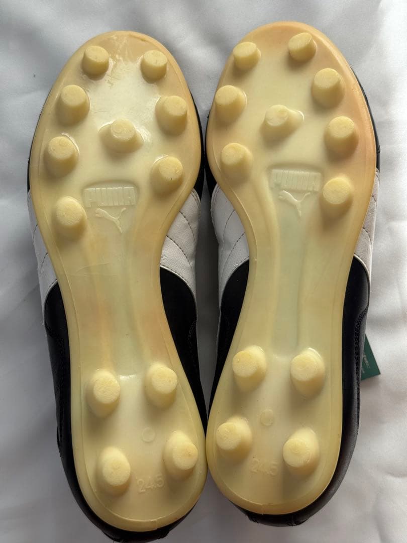 お*や様 PUMA P353SP ブラックサッカーシューズ 24.5cm