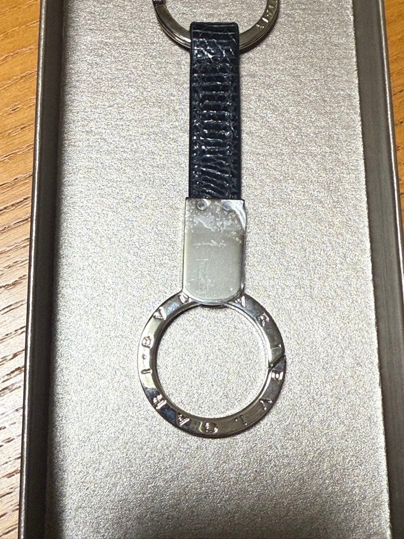 【新品未使用】BVLGARI キーリング シルバー/ブラック