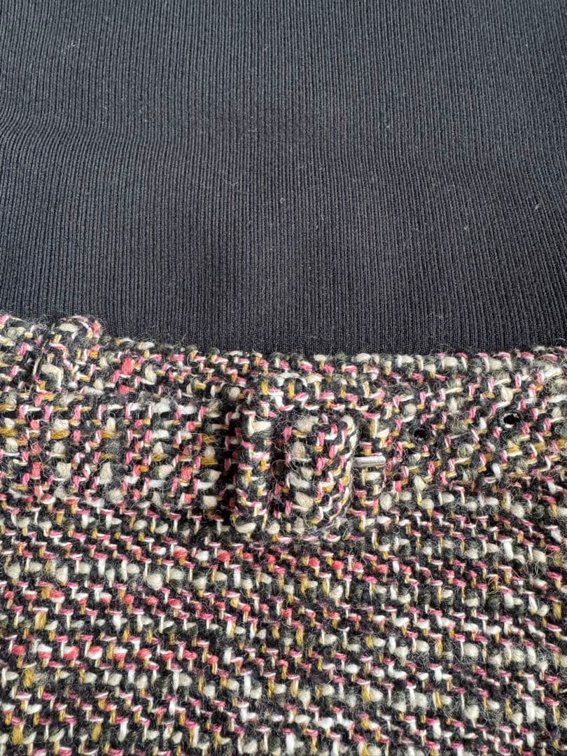 Theory セオリー　ドッキングワンピース　リブニット　ツイード