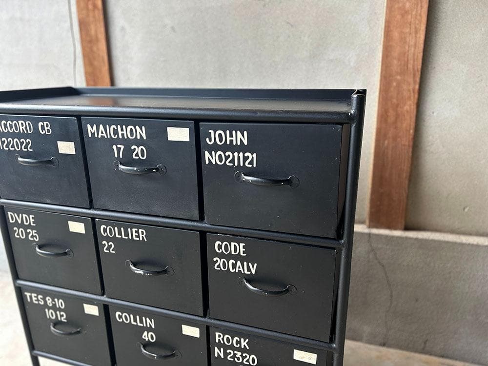 アイアン金属シェルフ/チェスト/ブラック