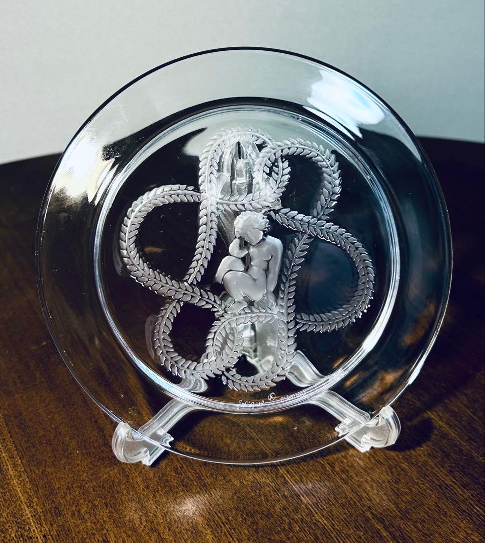 LALIQUE ラリック クリスタル飾り皿　裸女モチーフ