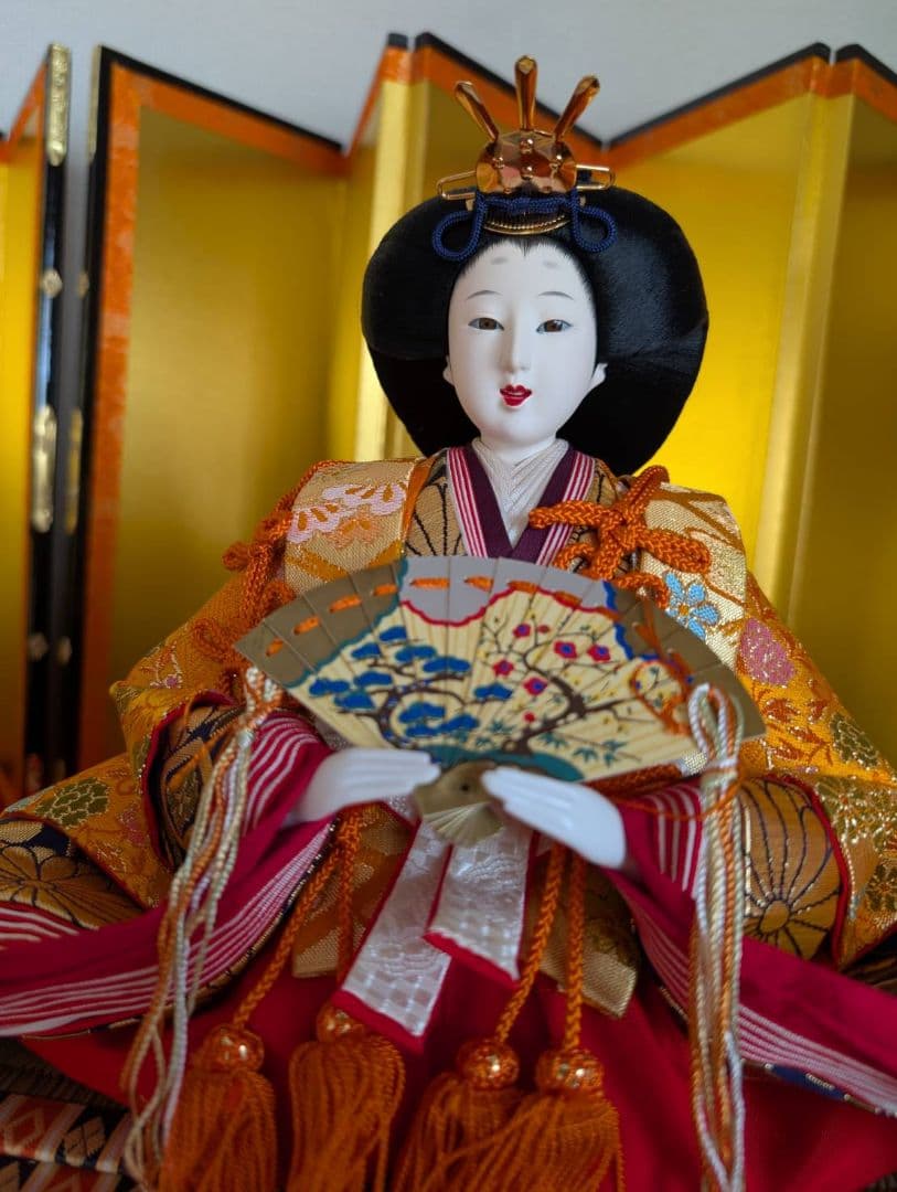 送料込【3出品全て落札必須 2/3】ひな人形 7段 15人飾り 40号（装飾品）