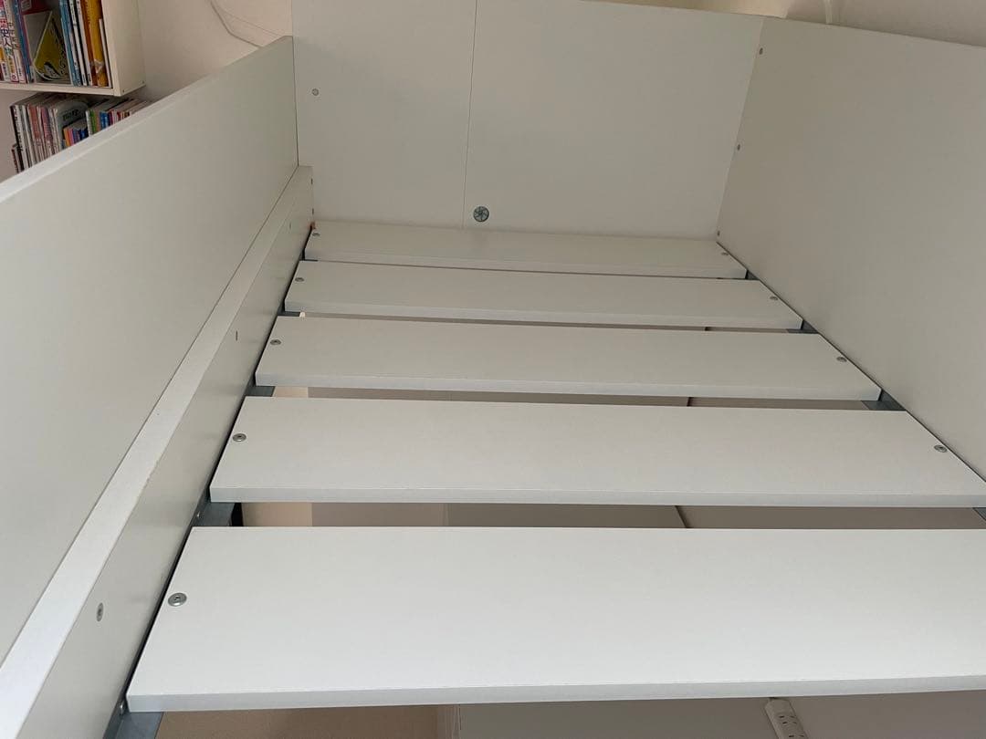 引き取り限定　IKEA ロフトベッド　stuva 机　引き出し付き　白　ホワイト