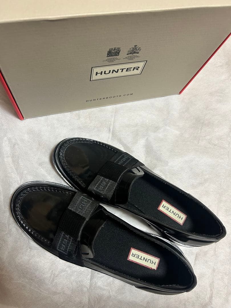 HUNTER ブラック レインシューズ25.5〜26.0