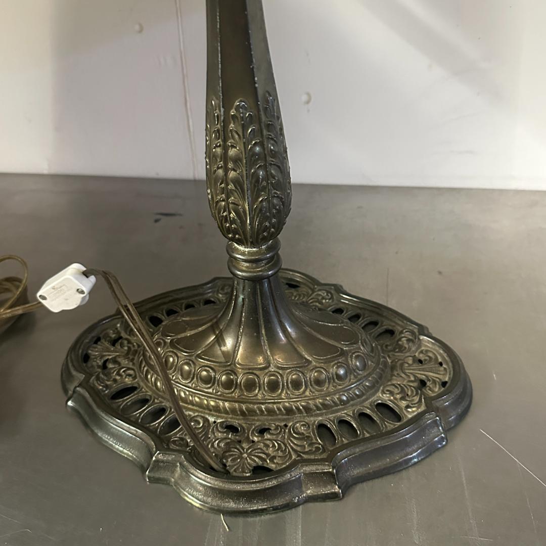 てってっ　ヴィンテージ LEVITON製 デスクランプグラスシェード真鍮製