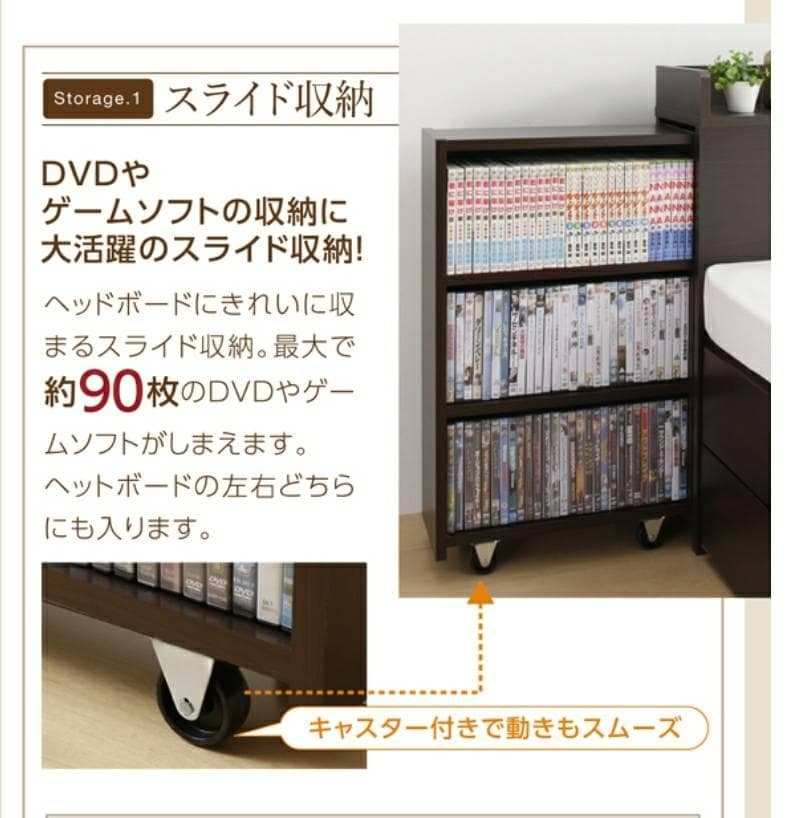 フレームのみ ダブル ５杯収納 チェストベッド ダークブラウン 6-14