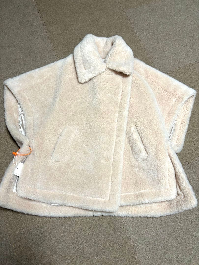 マックスマーラー風 テディベア ポンチョ 新品タグ付き アルパカ ウール シルク