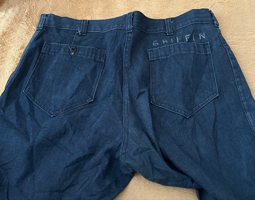 M*2様 70s navdungaree 米軍実物デニムセーラーパンツフレア ベ