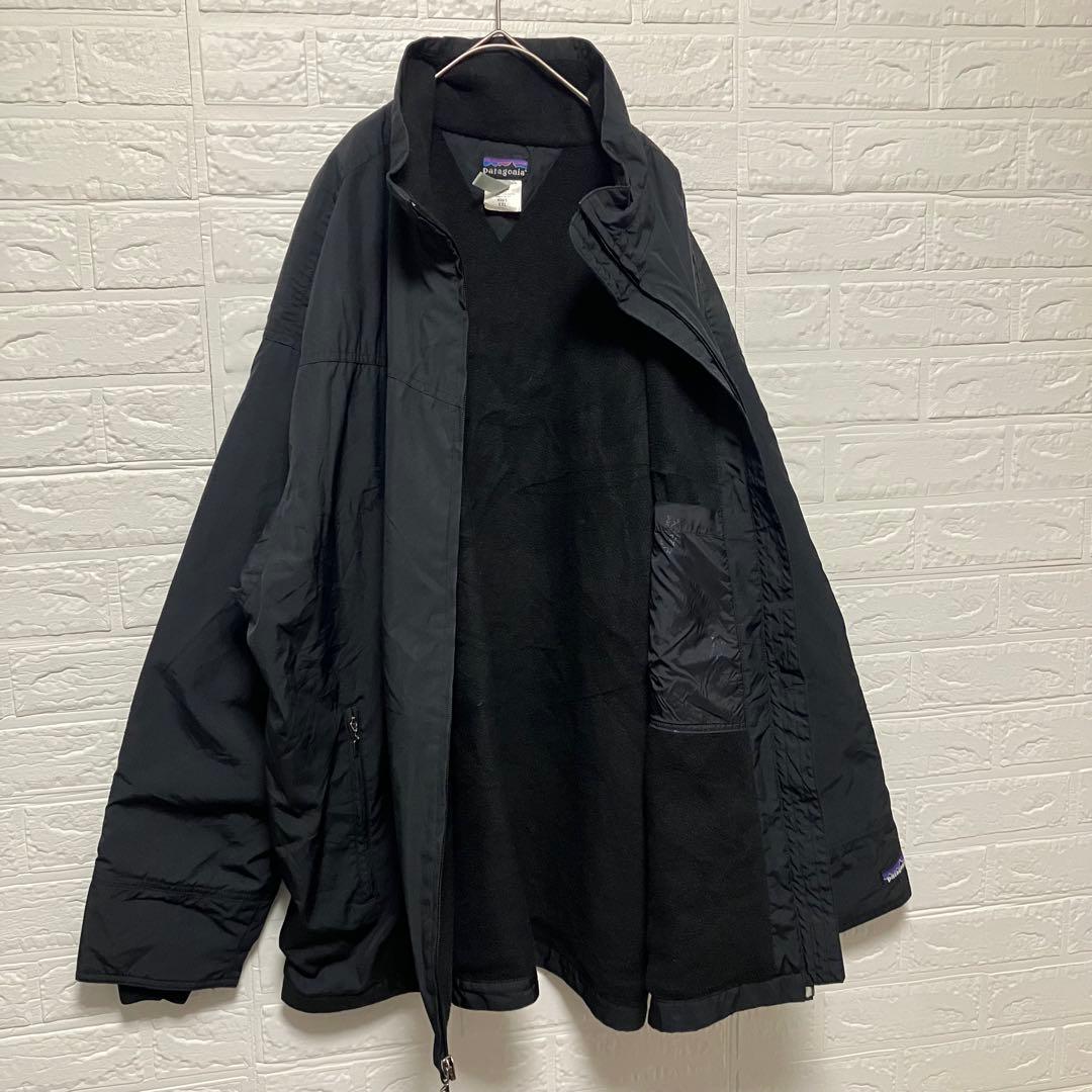 ●F970【US輸入】 シェルドシンチラジャケット ブラック系メンズ【XXL】