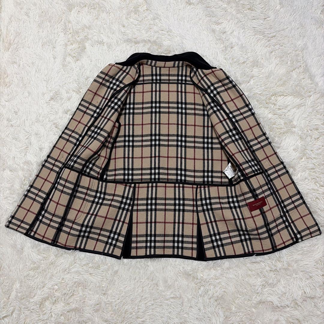 ✨美品✨BURBERRY ダッフルコート 黒 ウール 赤タグ 希少 ノバチェック