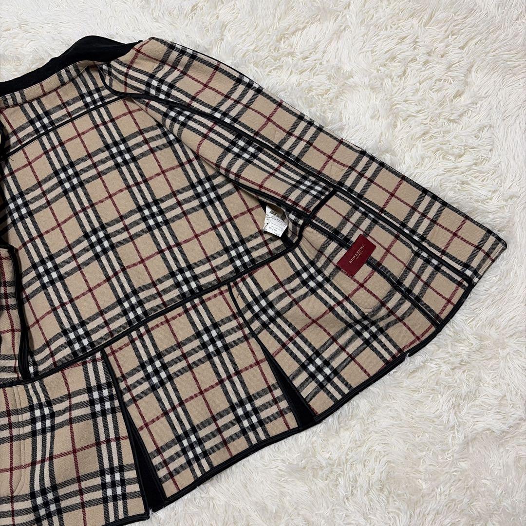 ✨美品✨BURBERRY ダッフルコート 黒 ウール 赤タグ 希少 ノバチェック