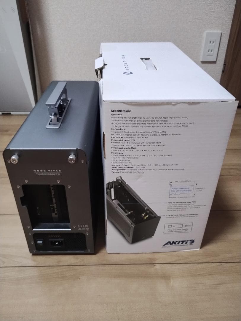 MSI GeForce RTX 3080+AKITIO Node GPUケース