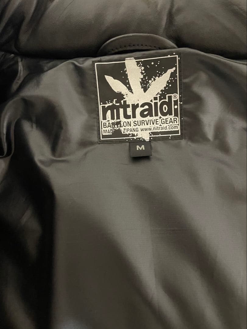 ナイトレイドnitraid レザーダウンジャケット！