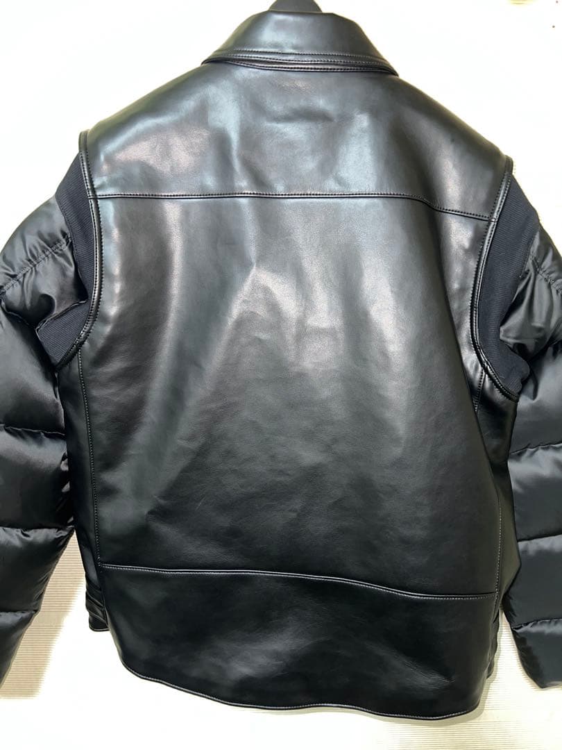 UNDERCOVER 黒 レザー ダウンジャケット