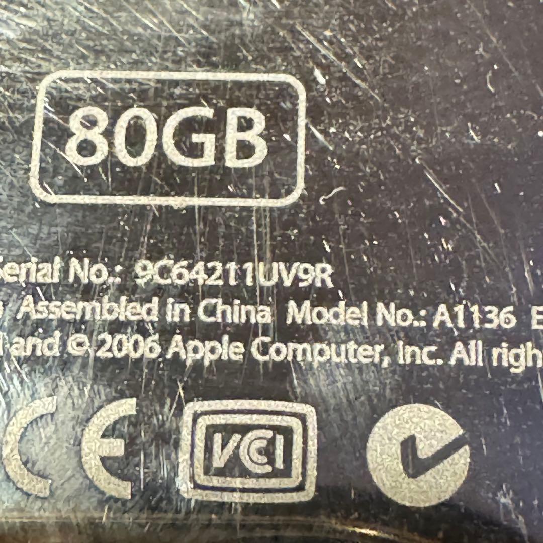 iPod Classic 5.5世代 80GB 充電ケーブル付き A1136