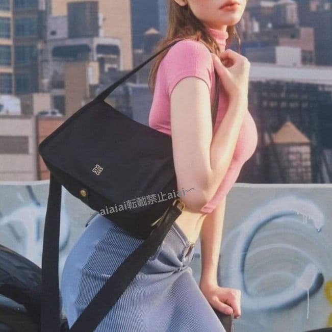 レスポ クラシック 黒 2WAY ショルダーバッグ Lesportsac