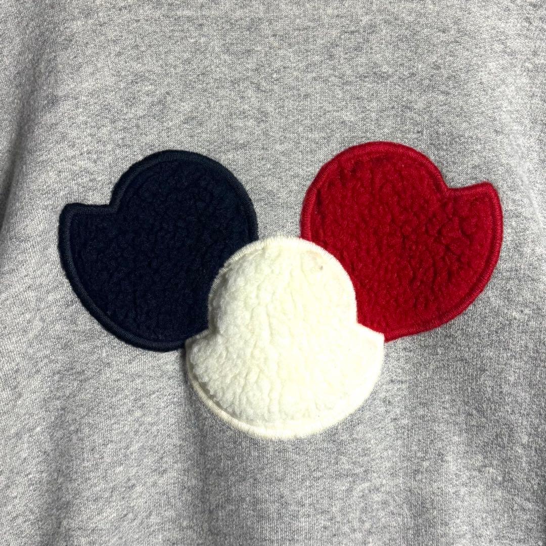 3677【QR確認済・XL・美品】モンクレール トリコロールボアロゴ スウェット