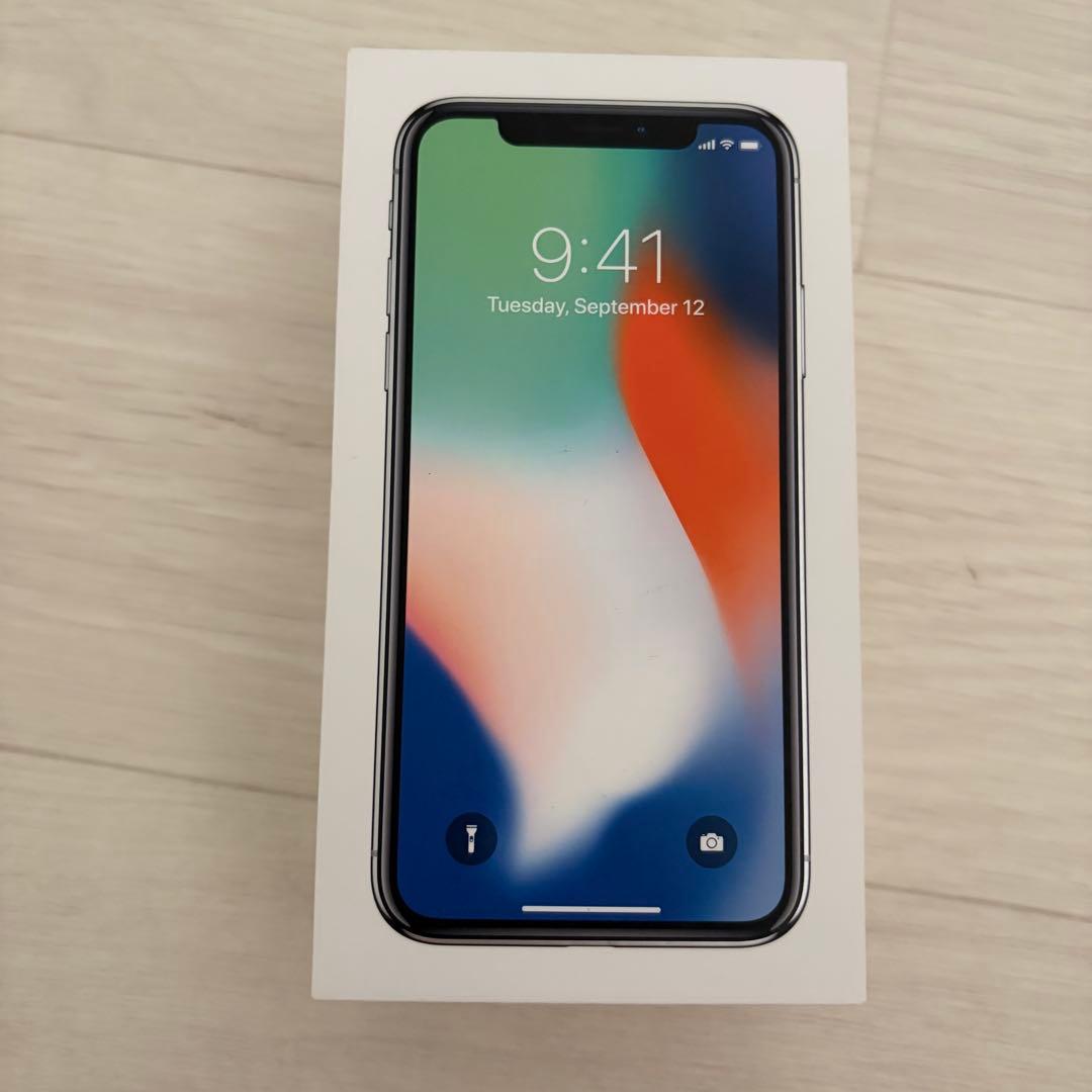 Apple iPhone X 256GB sim フリー シルバー