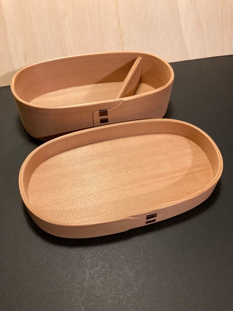 【新品　未使用】大館　曲げわっぱ　弁当　鎌田曲げわっぱ製　●貴重な天然秋田杉使用