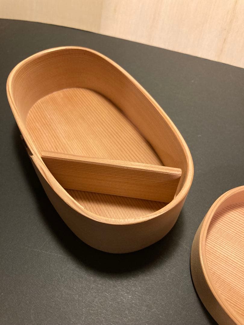 【新品　未使用】大館　曲げわっぱ　弁当　鎌田曲げわっぱ製　●貴重な天然秋田杉使用