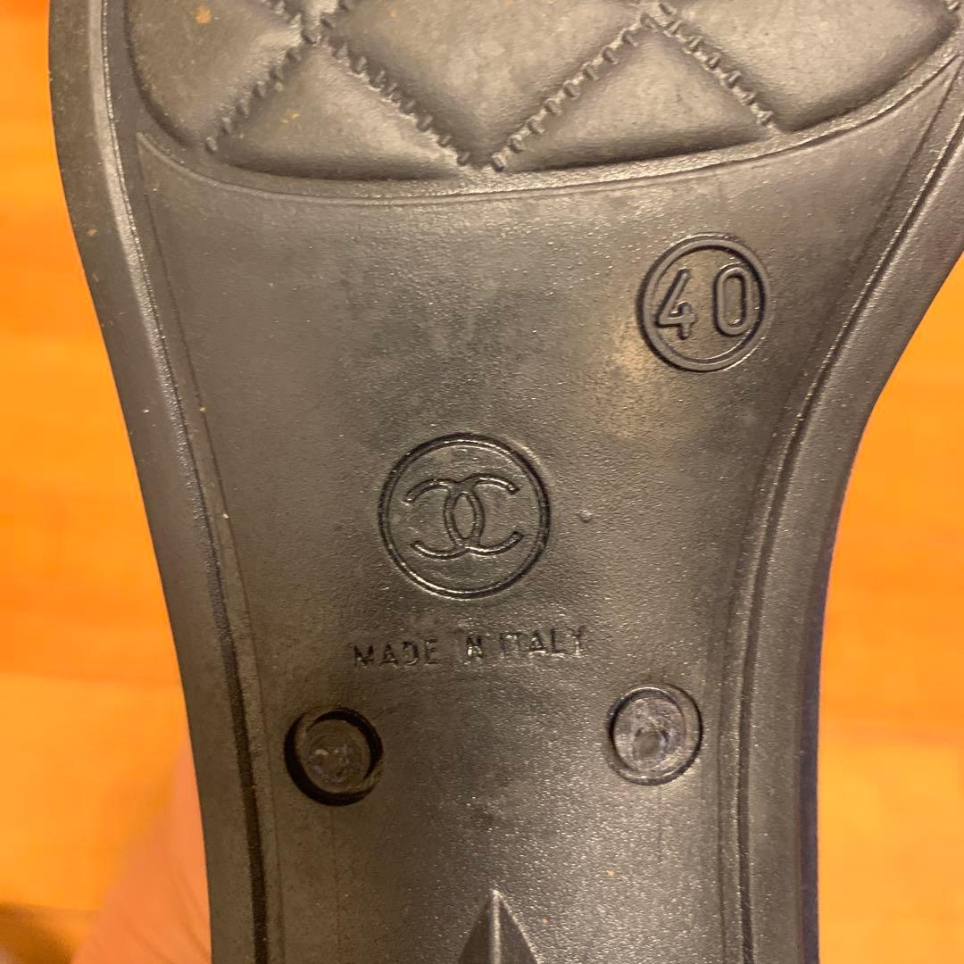 CHANEL ネイビー レインブーツ　サイズ40
