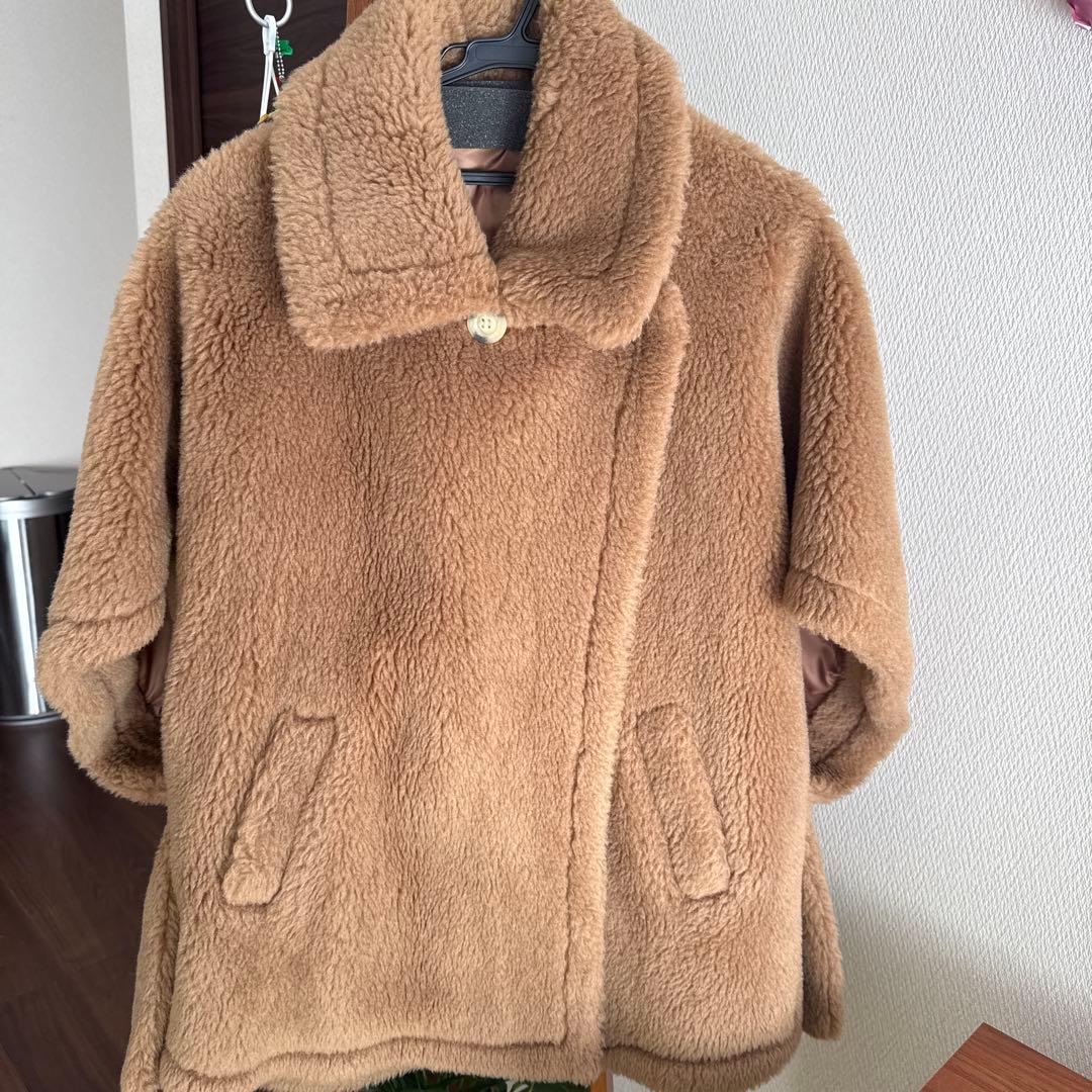 ベアポンチョコート　ケープコート　ボア　Sサイズ