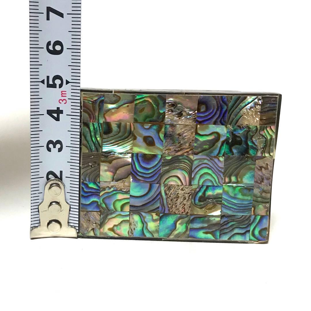 大理石 と アバロンシェル の 小さな 宝石箱 象嵌 孔雀貝 ジュエリー