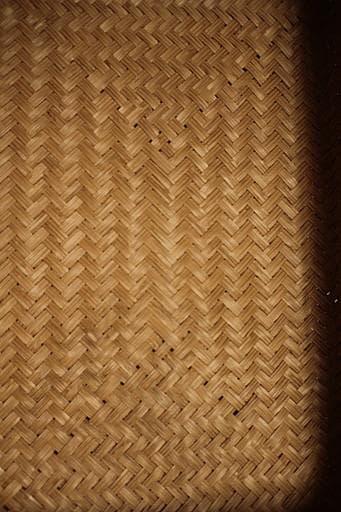 状態良く形の綺麗な古い竹編みの収納かご　行李　竹籠　篭　古道具