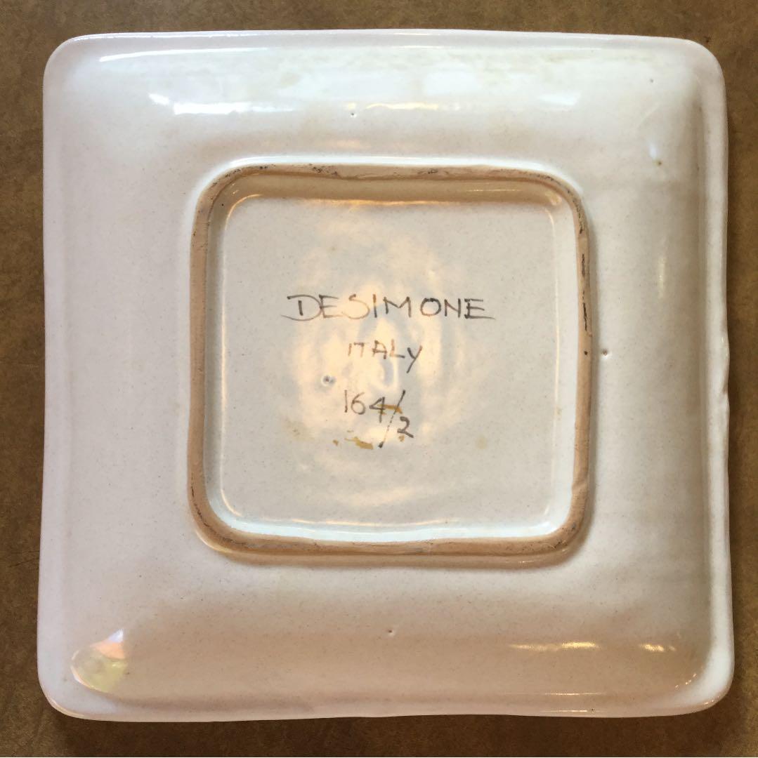 デ シモーネ    マーメイド   陶器絵皿  新品未使用  本物