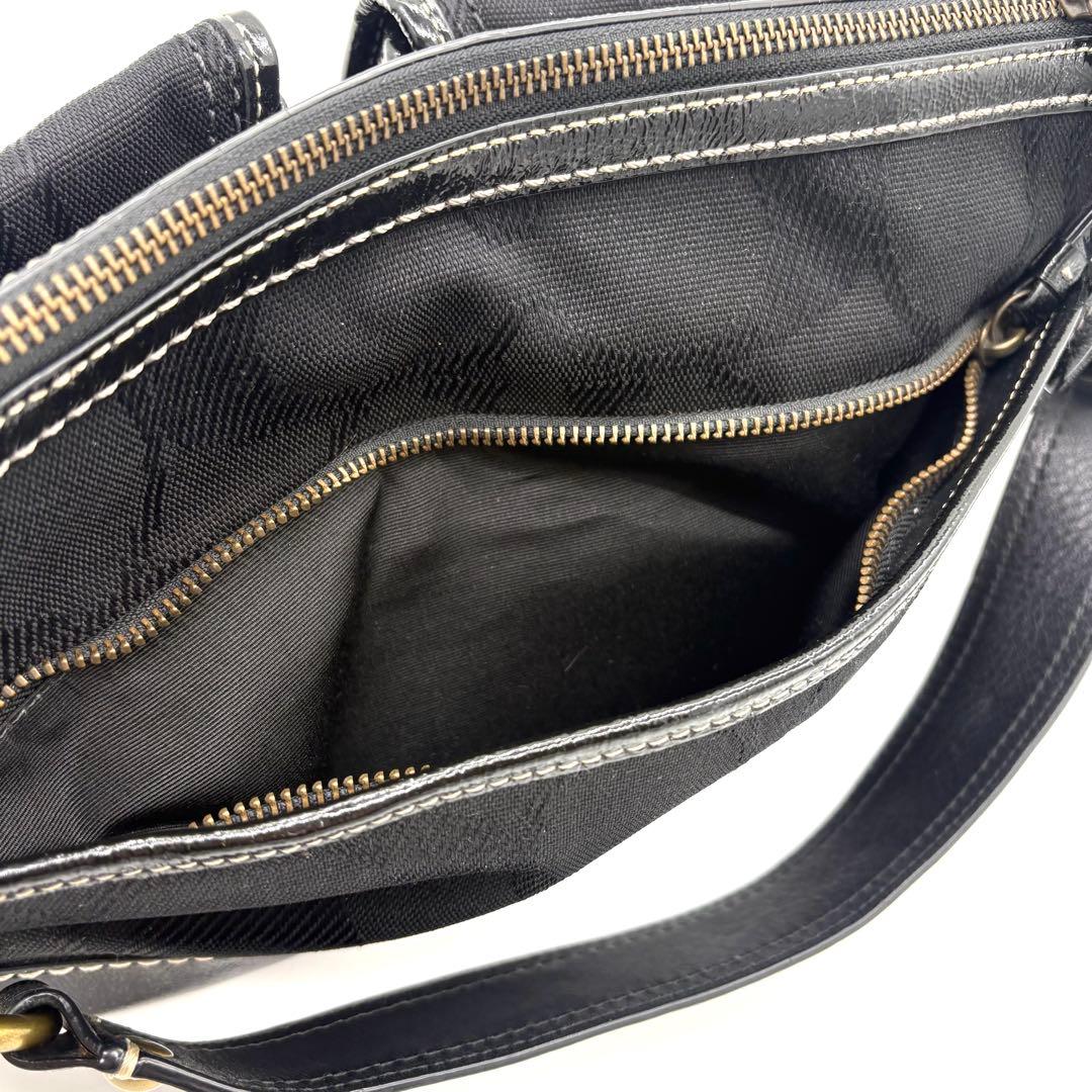 【極美品】コーチ　レガシー　ワンショルダーバッグ　シグネチャー　ターンロック　黒