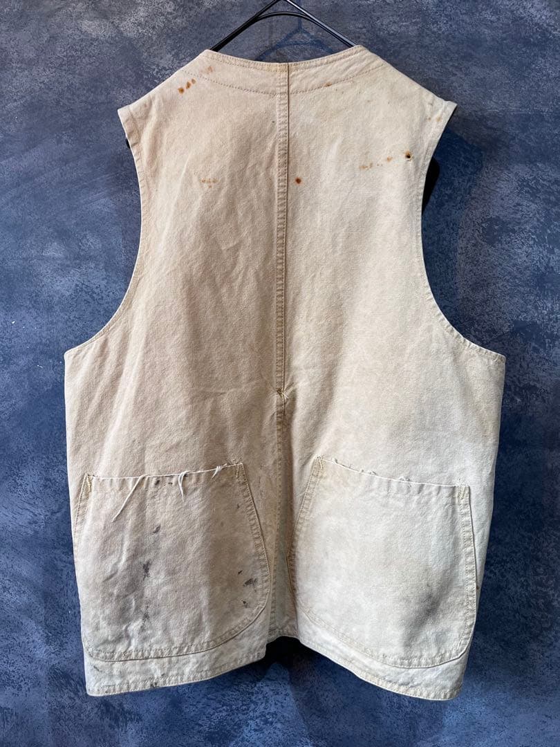 30s vintage ハーフムーン　ハンティングベスト　40s 50s