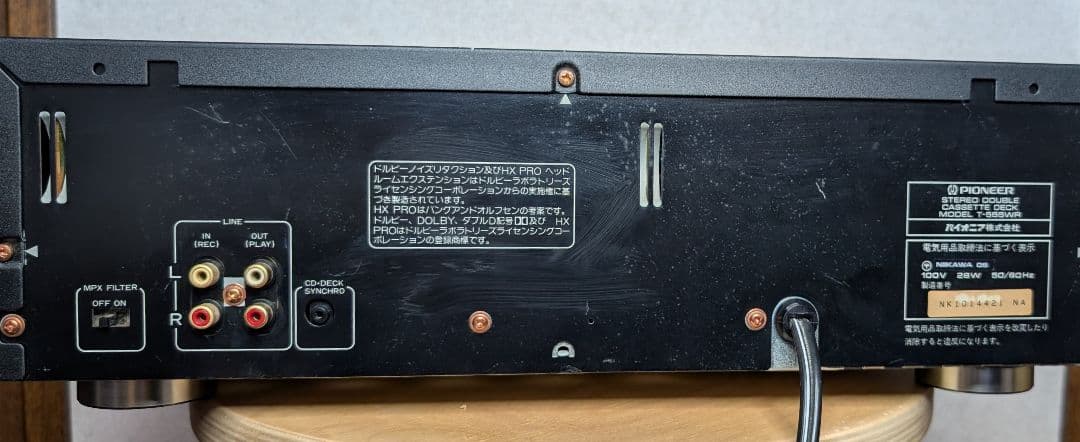 正常動作品Pioneer T-555WR ダブルカセットデッキ