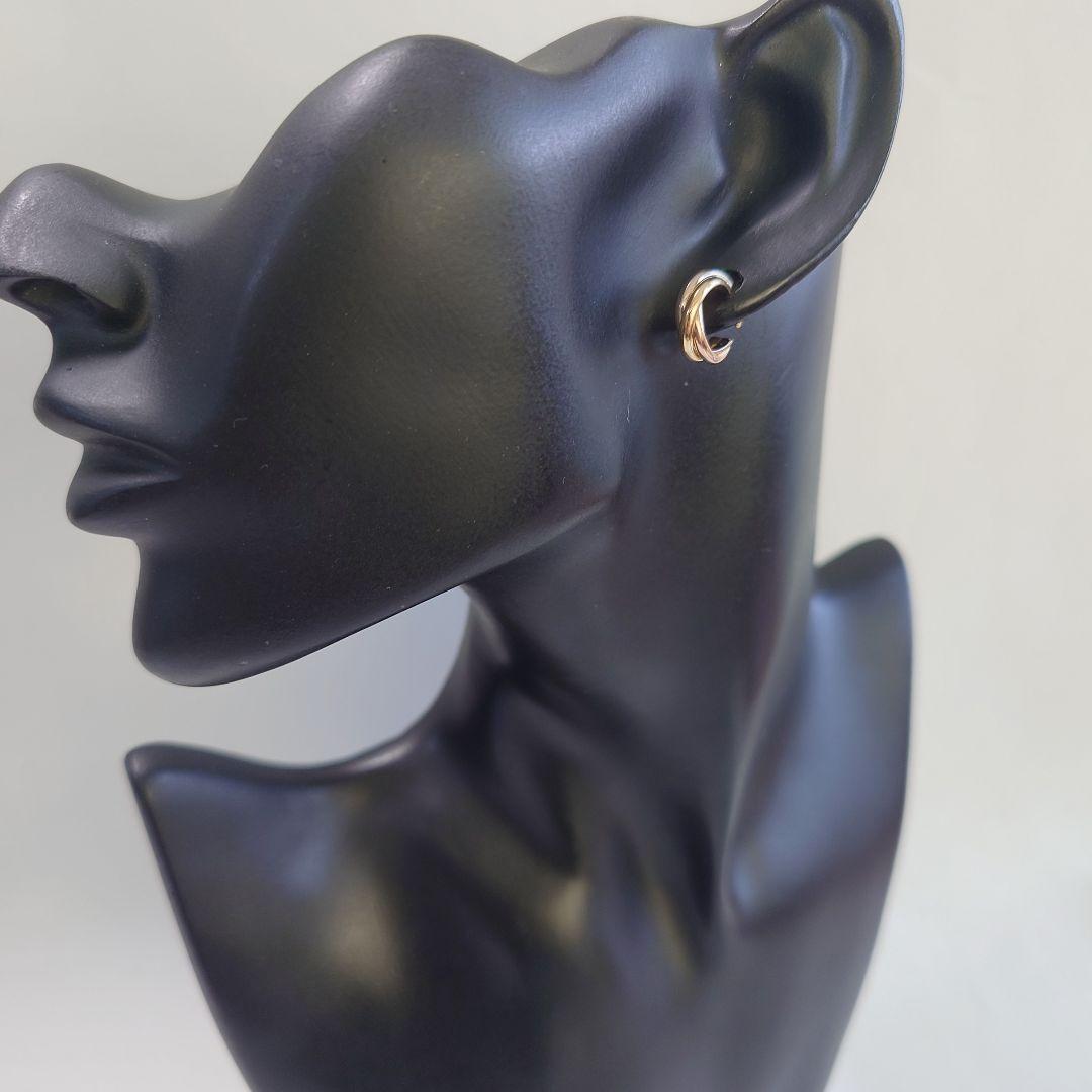 【磨き済み】カルティエ トリニティ フープ ピアス 片耳用 7284