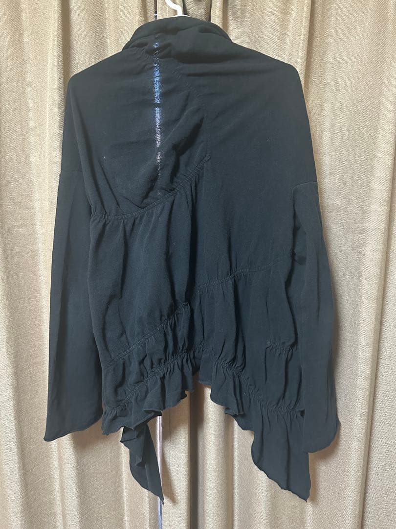ヨウジヤマモトY‘s ブラックアシンメトリック長袖トップス　サイズ2