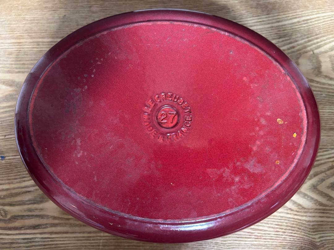 LE CREUSET 鋳鉄製 両手鍋 ル・クルーゼ ２５ オーバル　 レッド