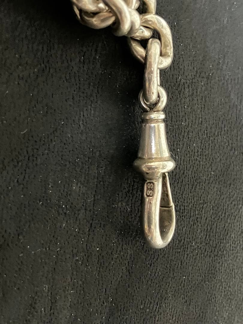 純銀　ヘビー級72g　アルバートチェーン　イギリス　懐中時計