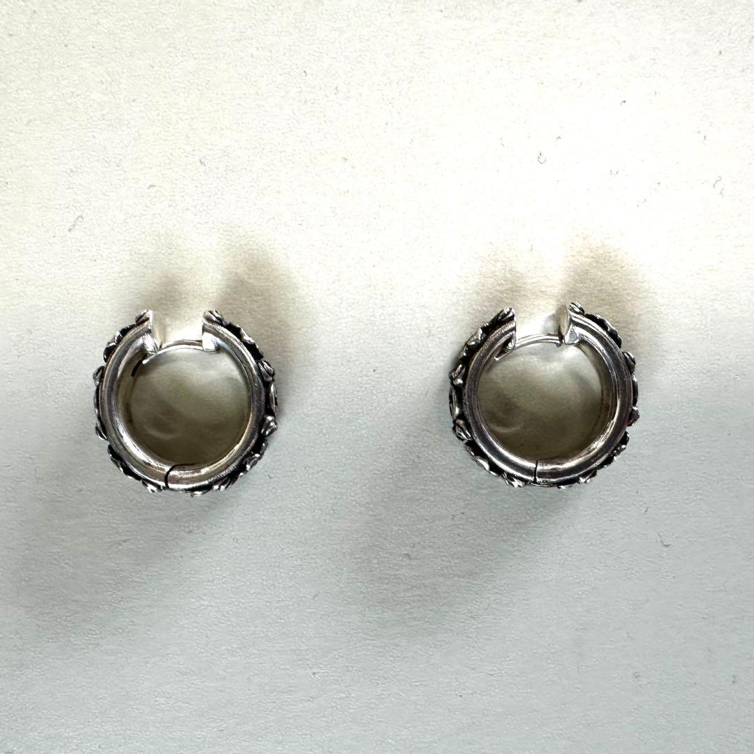 GUCCI フローラル フープピアス Ag925