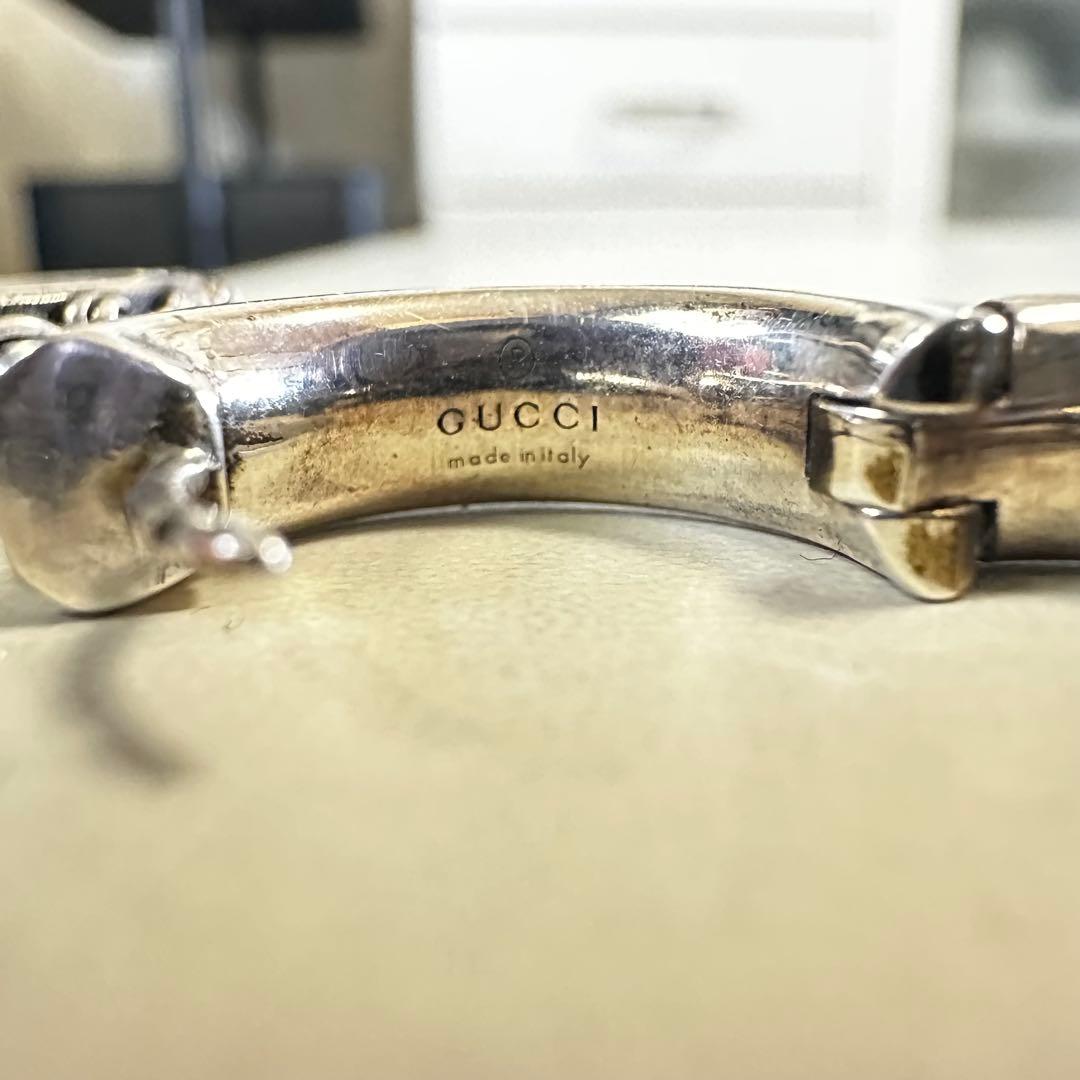 GUCCI フローラル フープピアス Ag925