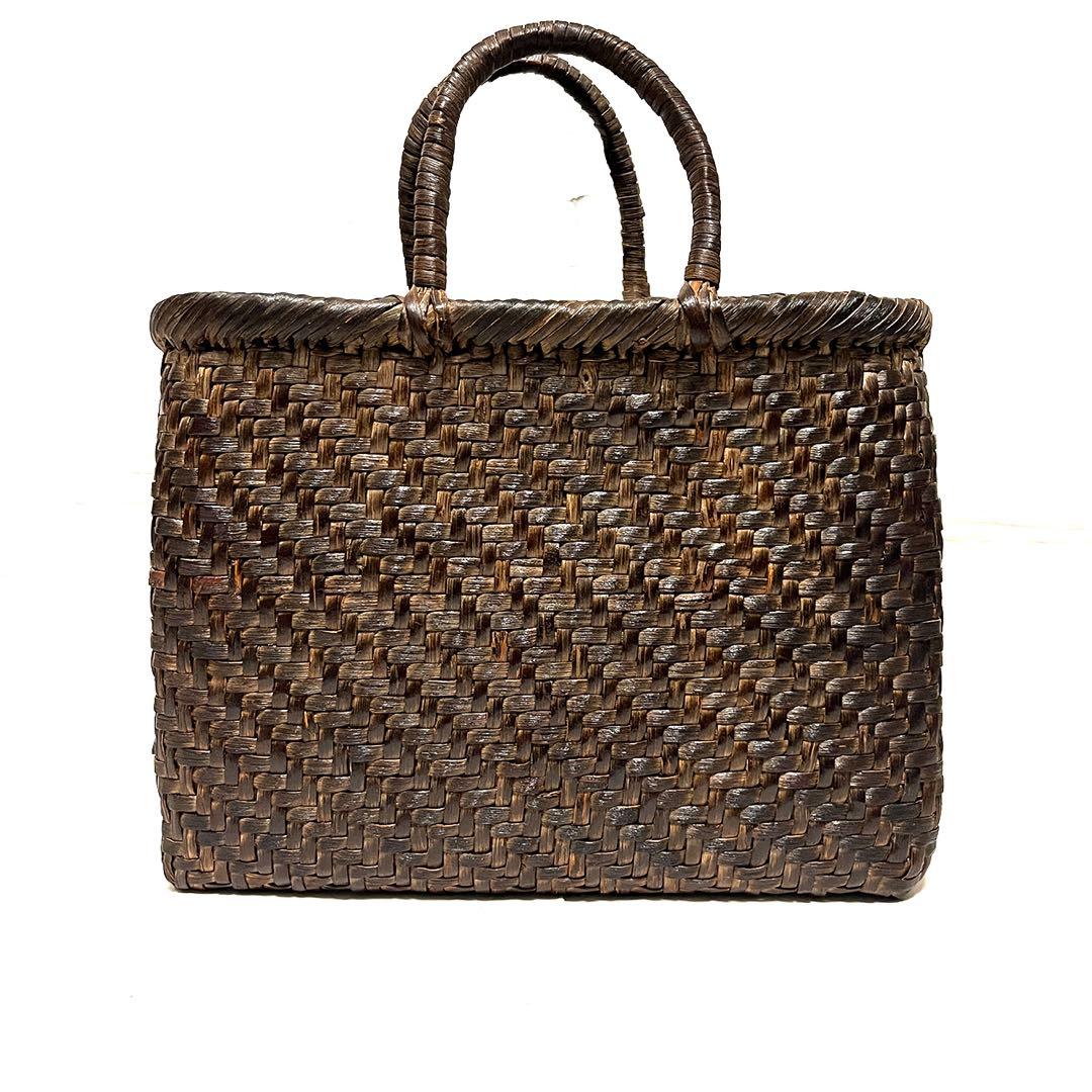 逸品 山形県産 山葡萄 かごバッグ 5mm細ひご網代編み 30年物 国産保証