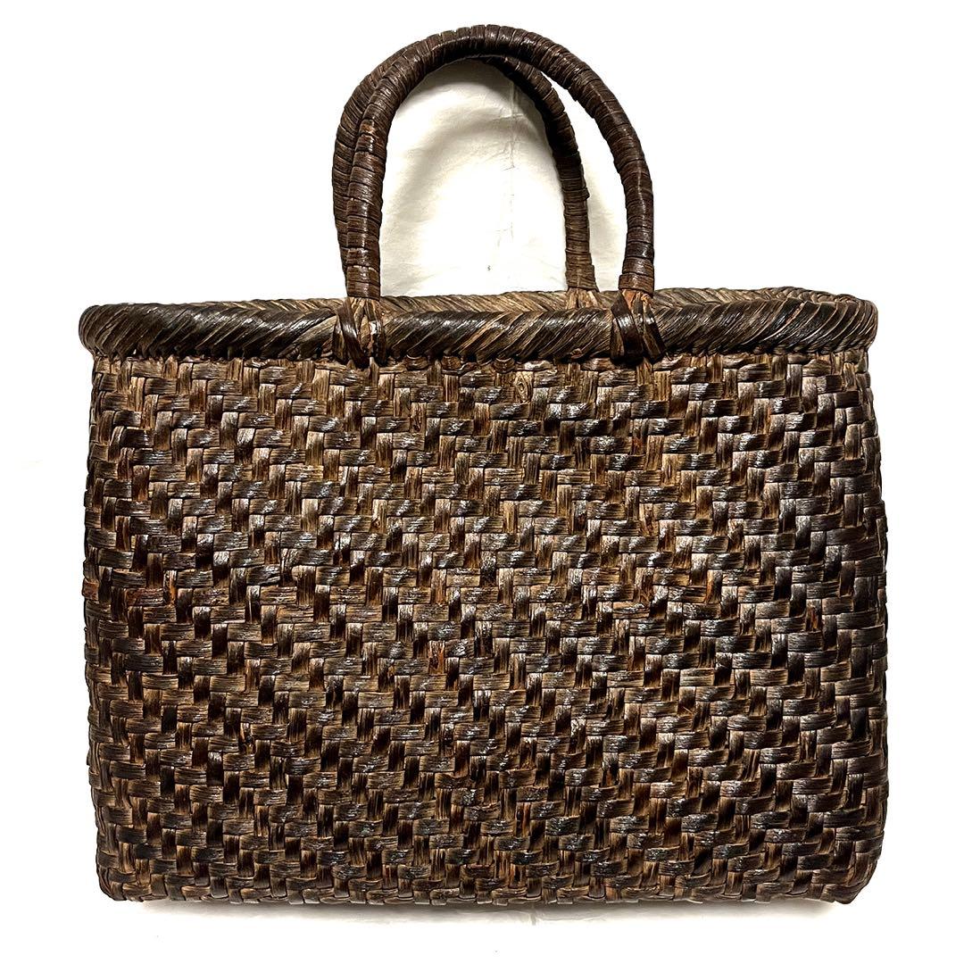 逸品 山形県産 山葡萄 かごバッグ 5mm細ひご網代編み 30年物 国産保証