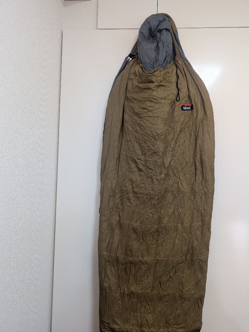 NANGA ダウンシュラフ オリーブグリーン/グレー