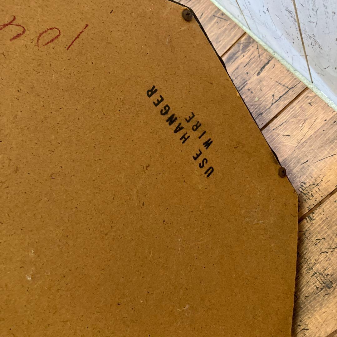 アンティーク 8角形 ラメ 装飾 9面 壁掛け鏡 ウォールミラー 姿見