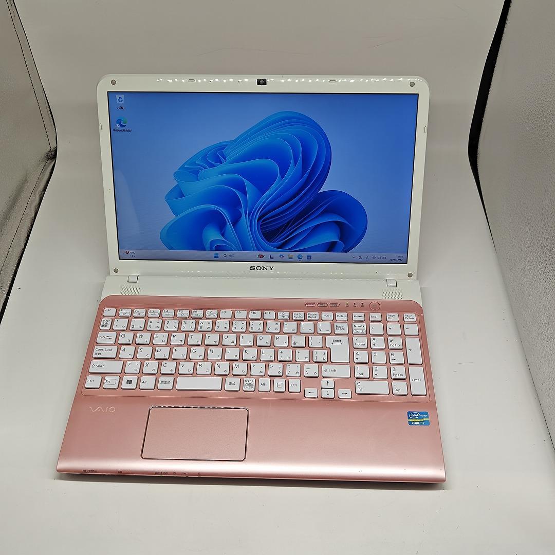 【VAIO】SVE 高速i7 新品SSD256GB 8GB ピンク ノートPC