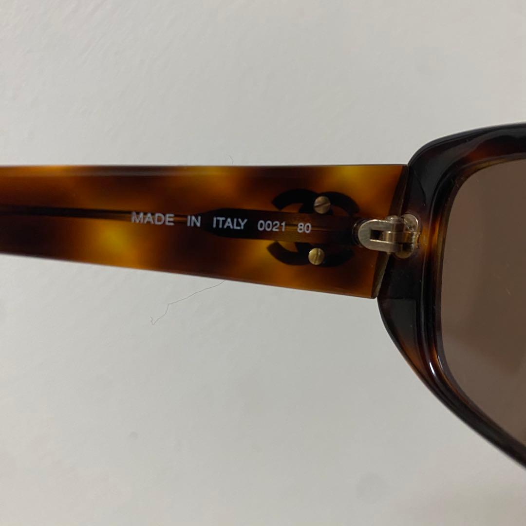 CHANEL サングラス べっ甲 ココマーク ゴールド金具 ブラウン レディース