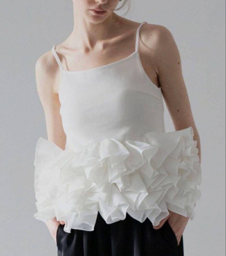 美品MaisondeDolce　blossom cami　キャミソールFホワイト