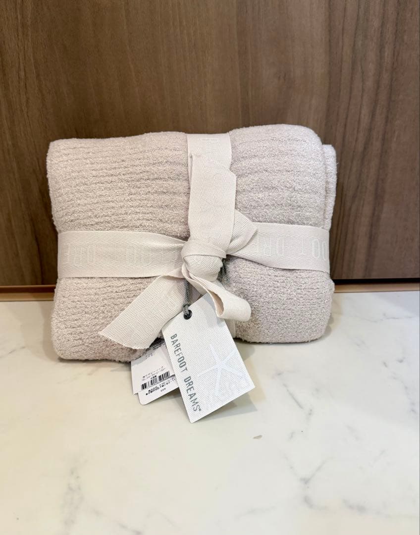 【新品】BAREFOOT DREAMSリブブランケット コージーシックライト