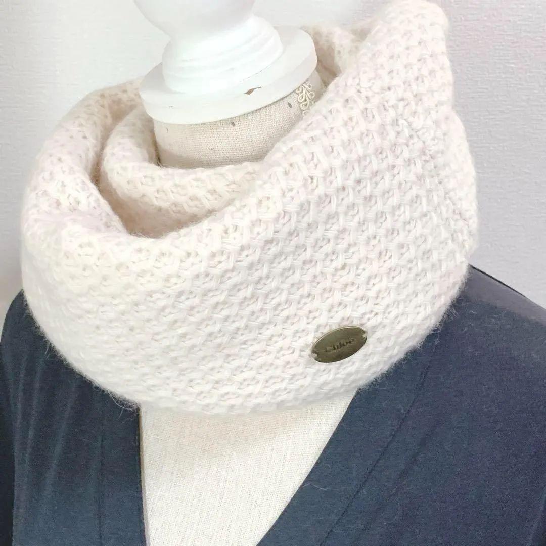 【未使用タグ付き】　Chloe　クロエ　ネックウォーマー　マフラー　アンゴラ混